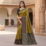 Mb 6134 Silk Blend Pochampalli Ikkat Saree Collection - Image 4