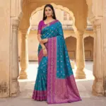 Mb 6134 Silk Blend Pochampalli Ikkat Saree Collection - Image 9