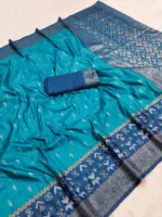 Mb 6140 Pochampalli Silk Blend Ikkat Saree Collection - Image 6