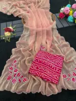 Modal 6339 Chiffon Embossed Foil with Cut Work Designer Saree Collection - Image 7