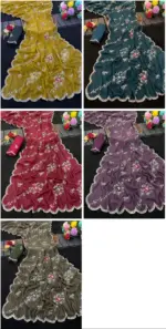 Modal 6358 Georgette Embroidered Designer Saree Collection - Image 6