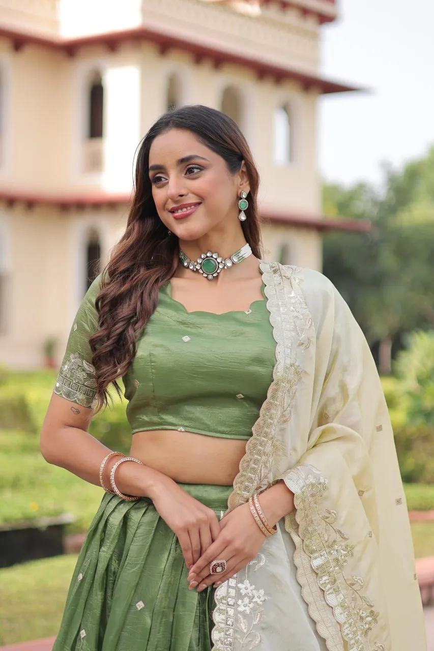 Mohini 7150 Gold Crush Sequins Work Lehenga Choli