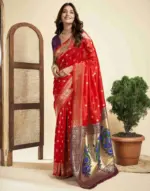 P 204 Silk Woven Work Fancy Saree Collection - Image 2