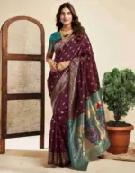 P 204 Silk Woven Work Fancy Saree Collection - Image 4
