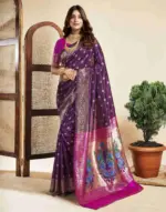 P 204 Silk Woven Work Fancy Saree Collection - Image 5