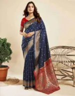 P 206 Silk Woven Work Traditional Wear Saree Collection - Image 12
