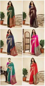 P 206 Silk Woven Work Traditional Wear Saree Collection - Image 5
