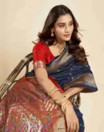 P 206 Silk Woven Work Traditional Wear Saree Collection - Image 6