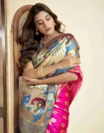 P 207 Silk Woven Work Traditional Wear Saree Collection - Image 13