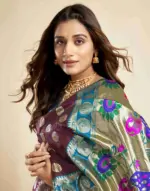 P 207 Silk Woven Work Traditional Wear Saree Collection - Image 14