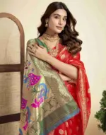 P 207 Silk Woven Work Traditional Wear Saree Collection - Image 3