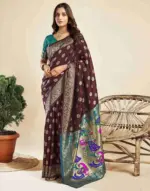 P 207 Silk Woven Work Traditional Wear Saree Collection - Image 6