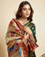 P 207 Silk Woven Work Traditional Wear Saree Collection - Image 8