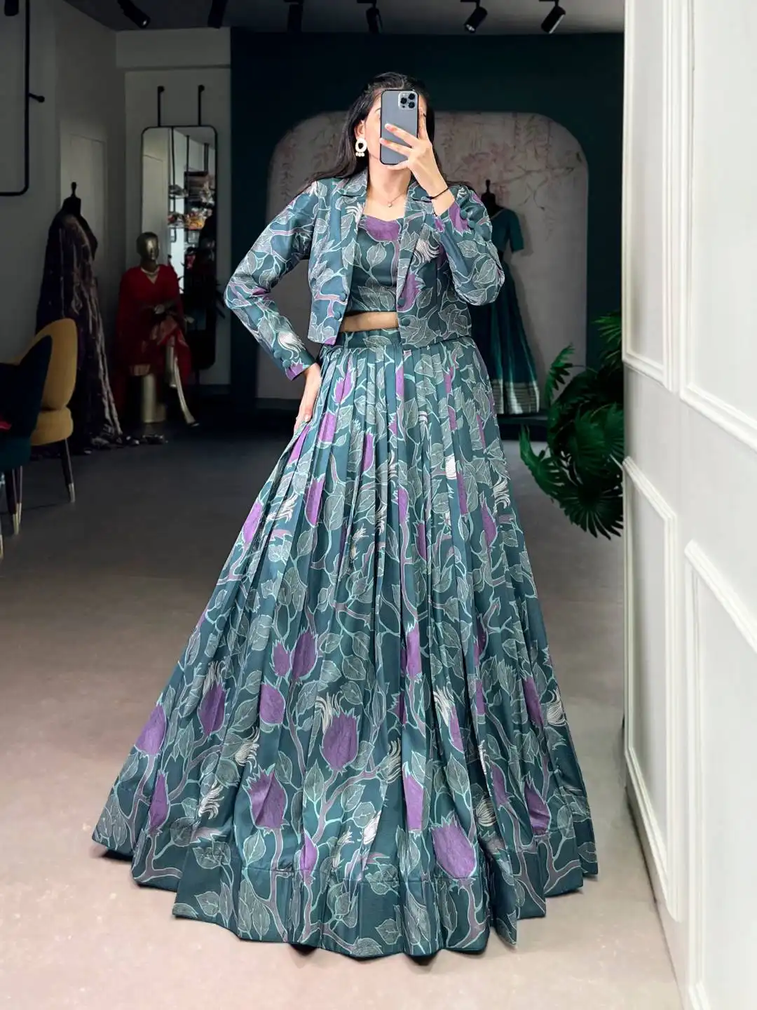 WMN 1115 Lehenga Blouse Koti Design