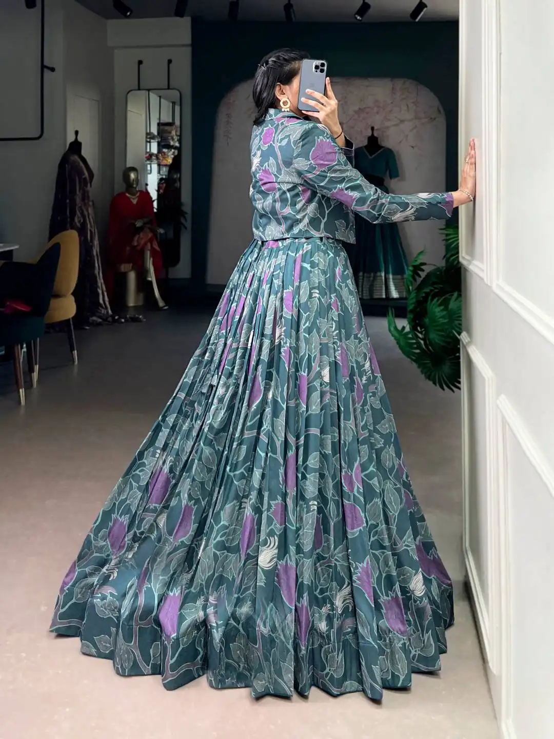 WMN 1115 Lehenga Blouse Koti Design