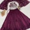 WMT 8123 Party Wear Lehenga wine colour