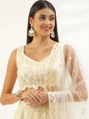 Buy Zeel 15101 Soft Net Yellow Lehenga Choli for Girls
