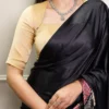 WMN 7012A Satin Silk Printed Saree with Natural Silk Blouse