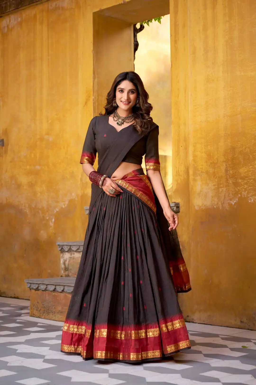 WMN 1904A Lehenga Choli Pongal Design