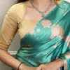 WMN 7012A Satin Silk Printed Saree with Natural Silk Blouse