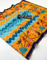 Rajyog Leena 346001 to 346007 Soft Linen Zari Border Fancy Saree Collection - Image 2