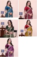 Scalop Dhrruv 1 Rangoli Silk Crush Embroidered Beautiful Saree Collection - Image 5