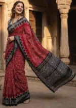 Scdf Bagru M Cotton Printed Casual Wear Saree Collection - Image 11