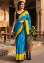 Scdf Bagru M Cotton Printed Casual Wear Saree Collection - Image 2