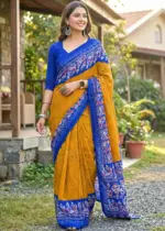 Scdf Batik a Cotton Block Printed Saree Collection - Image 2