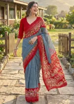 Scdf Batik a Cotton Block Printed Saree Collection - Image 3