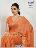 Sethnic Kaaya Verve Chiffon Velvet with Embroidered Saree Collection - Image 14