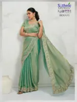 Sethnic Kaaya Verve Chiffon Velvet with Embroidered Saree Collection - Image 15