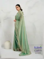 Sethnic Kaaya Verve Chiffon Velvet with Embroidered Saree Collection - Image 19