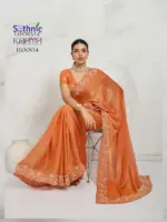Sethnic Kaaya Verve Chiffon Velvet with Embroidered Saree Collection - Image 2