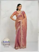 Sethnic Kaaya Verve Chiffon Velvet with Embroidered Saree Collection - Image 6