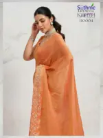 Sethnic Kaaya Verve Chiffon Velvet with Embroidered Saree Collection - Image 8