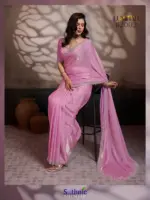Sethnic Luminah Velvet Satin with Zarkan Border Party Wear Saree Collection - Image 20