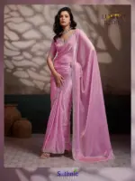 Sethnic Luminah Velvet Satin with Zarkan Border Party Wear Saree Collection - Image 4