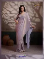 Sethnic Luminah Velvet Satin with Zarkan Border Party Wear Saree Collection - Image 7