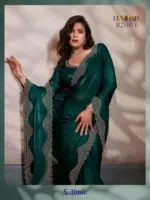 Sethnic Luminah Velvet Satin with Zarkan Border Party Wear Saree Collection - Image 8