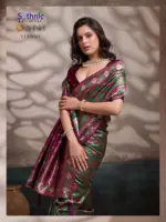 Sethnic Oriana Silk Meenakari Work Traditional Wear Saree Collection - Image 3