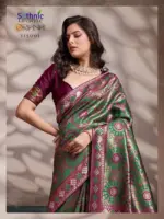 Sethnic Oriana Silk Meenakari Work Traditional Wear Saree Collection - Image 6
