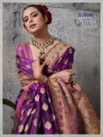 Sethnic Riyasat Makhmal Satin Silk Meenakari Traditional Wear Saree Collection - Image 3