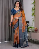 Shc Handloom Vol 1 Linen Floral Printed Saree Collection - Image 4