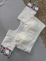 Shree Nath Vol 1 Khadi Cotton Saree Blouse with Handwork Collection - Image 8