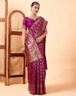 Sm 9017 Gajri Silk Woven Work Saree Collection - Image 5