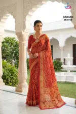 Vipul Simran 35474 a to D Georgette Casual Wear Saree Collection - Image 3