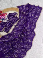 Vt 6092 T Fandy Satin Silk Beautiful Hand Worked Saree Collection - Image 14