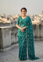 Vt 6092 T Fandy Satin Silk Beautiful Hand Worked Saree Collection - Image 5