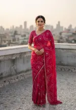 Vt 6092 T Fandy Satin Silk Beautiful Hand Worked Saree Collection - Image 8